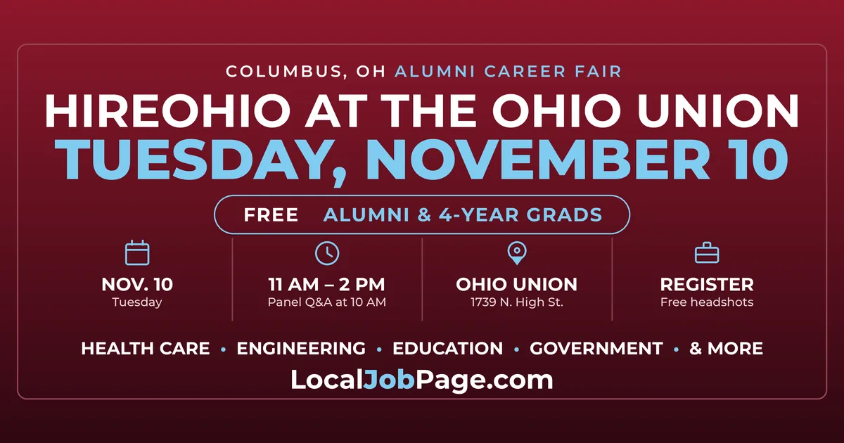 HireOhio Alumni Career Fair Nov. 10: Free Hiring Event at the Ohio Union in Columbus